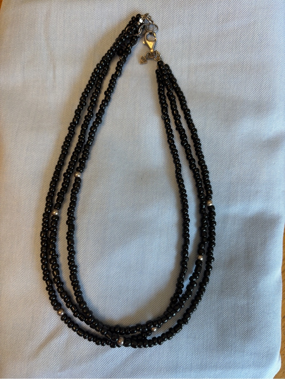 Silpada N1500 Black Multi-Strand Beaded Necklace - Adjustable